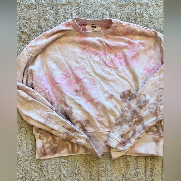 SoulCycle Pink and Brown Tie Dye Hoodie - Picture 4 of 4